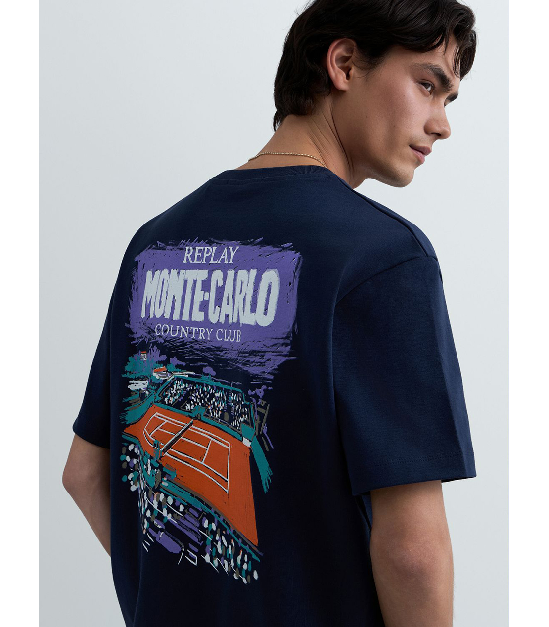 REPLAY &times; Monte Carlo Country Club オーバーサイズ Tシャツ 詳細画像 ネイビー 7